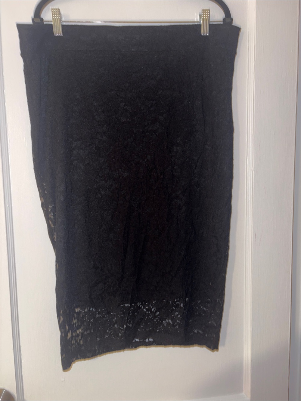 Torrid Black Overlay Lace Pencil Skirt